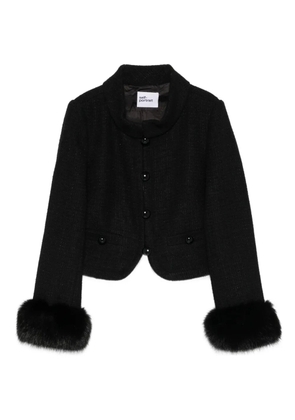 Self-Portrait tweed jacket - Black