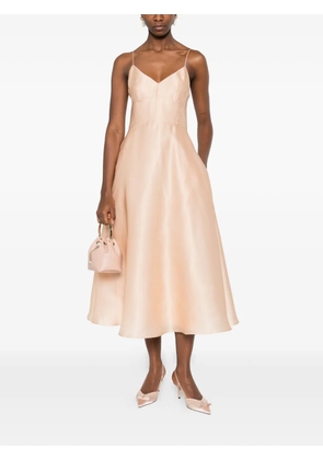 Alberta Ferretti A-line midi dress - Neutrals