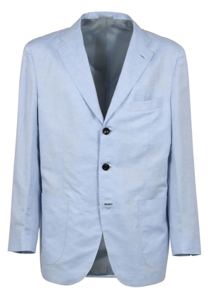 Kiton cotton-linen blazer - Blue