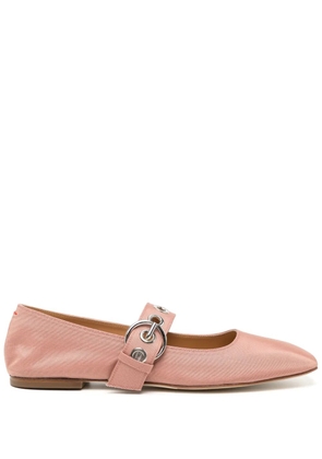 Aeyde Uma Eyelet Grosgrain Coral ballet flats - Pink