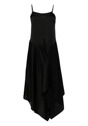 High lyrical diamonte dress - Black