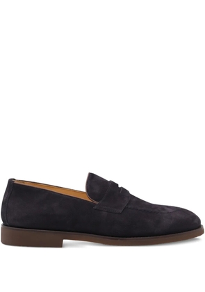 Brunello Cucinelli penny suede loafers - Blue