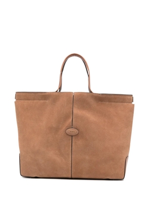 Tod's medium Di Bag Folio panelled tote bag - Brown