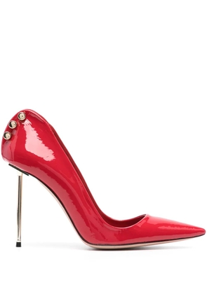 HARDOT Supreme Ass Metallic-heel 101mm patent-finish pumps - Red