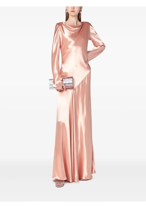 Alberta Ferretti cowl-neck satin maxi dress - Pink