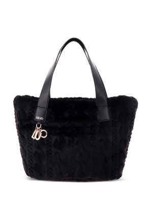 LIU JO large cable-knit tote bag - Black