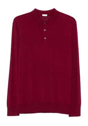 Caruso long-sleeve polo shirt - Red