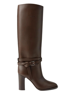 Ralph Lauren Collection leather buckle-strap knee-high boots - Brown