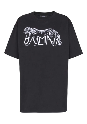 Balmain leopard-print T-shirt - Black