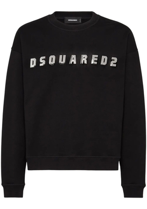 DSQUARED2 logo-print cotton sweatshirt - Black