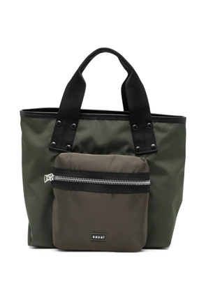 sacai Pocket handle tote bag - Green