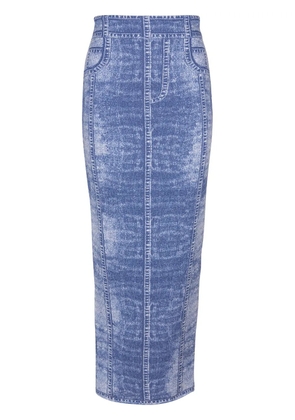 Balmain denim midi skirt - Blue