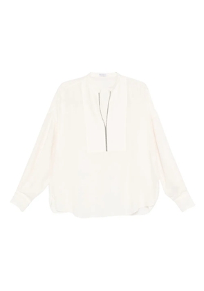 Brunello Cucinelli silk blouse - White