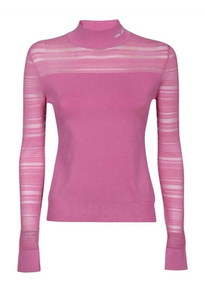 Karl Lagerfeld logo-embroidered jumper - Pink