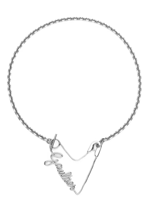 Jean Paul Gaultier logo-lettering necklace - Silver