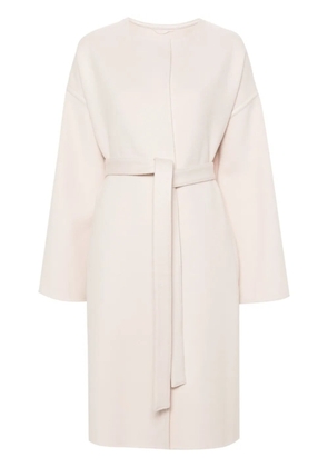 Yves Salomon belted felted coat - Pink