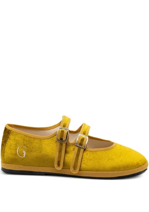 Gondolina Nina Mary Jane double-lace ballet flats - Yellow