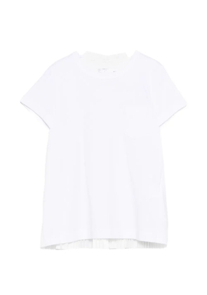 sacai ruffled T-shirt - White