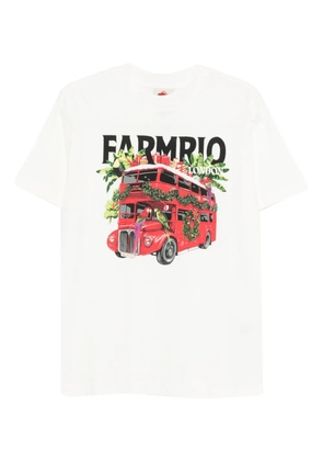 FARM Rio bus-graphic T-shirt - White