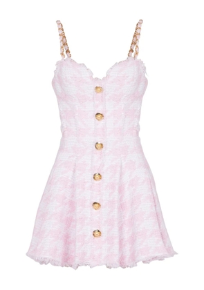 Balmain tweed A-line mini dress - Pink