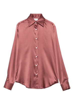 Mazzarelli long-sleeve silk-blend shirt - Red