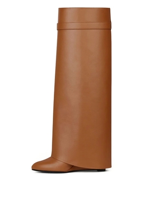 Givenchy padlock leather boots - Brown