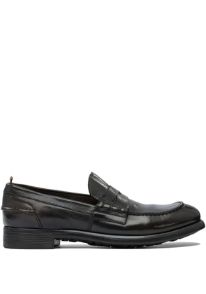 Officine Creative penny leather loafers - Brown