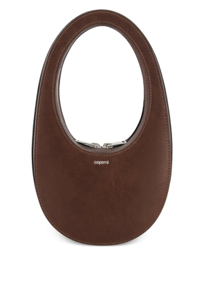 Coperni Swipe oval zipped mini bag - Brown