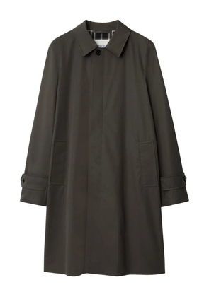 Burberry gabardine check-lined coat - Grey