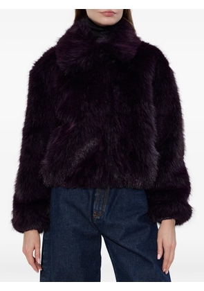 Kate Spade faux-fur collar jacket - Purple