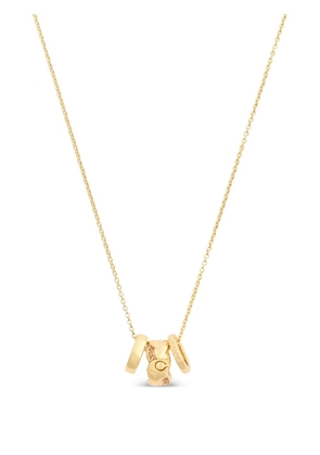 Coach logo-charm necklace - Gold