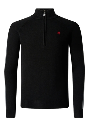 Perfect Moment zip-striped knitwear - Black