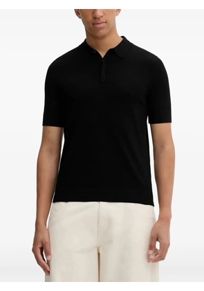 HUGO embroidered-logo polo shirt - Black