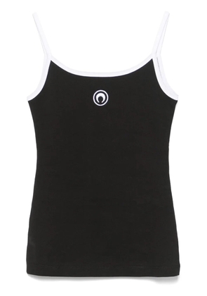 Marine Serre Moon Logo Ribbed tank top - Black