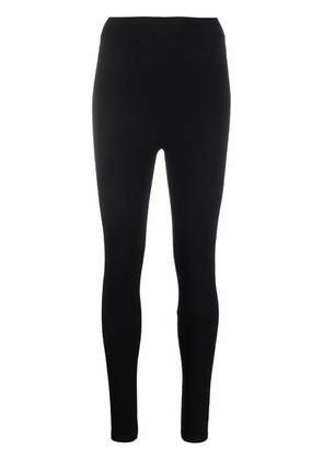 Philipp Plein logo-studded cotton leggings - Black