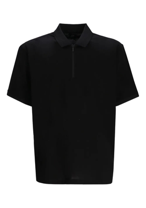 Armani Exchange half-zip cotton polo shirt - Black