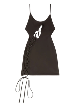 Heron Preston lace-up strech minidress - Black