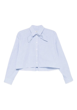 SANDRO checked cropped shirt - Blue
