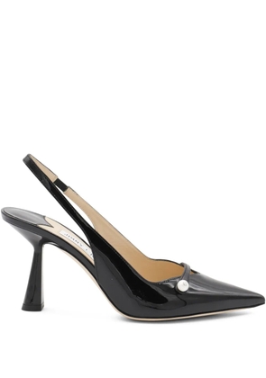 Jimmy Choo 85MM slingback pearl pumps - Black