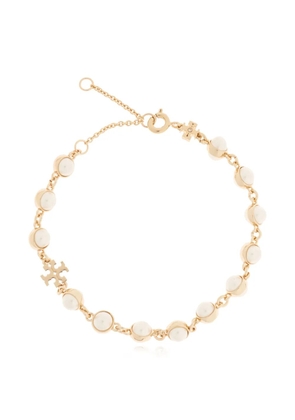 Tory Burch logo pearl bracelet - Gold