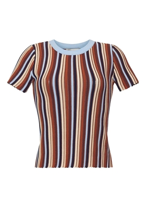 Cara Cara Knoll striped top - Brown
