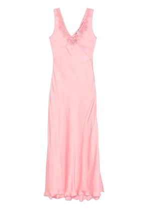 TWINSET satin maxi dress - Pink