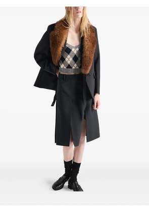 Prada argyle-pattern ribbed top - Grey