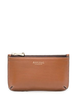 Aspinal Of London logo-print leather wallet - Brown