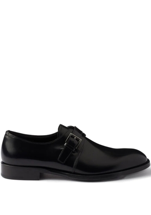 Prada buckle-detail leather monk shoes - Black