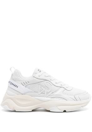 Stuart Weitzman logo-patch mesh chunky sneakers - White