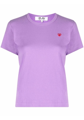 Comme Des Garçons Play cotton embroidered-logo T-shirt - Purple