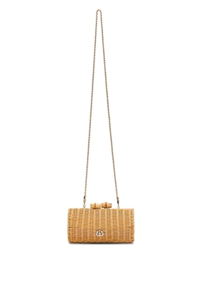 Isla Rattan clutch bag - Neutrals
