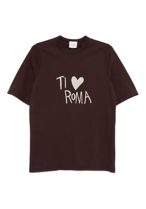 Alysi crew-neck T-shirt - Brown