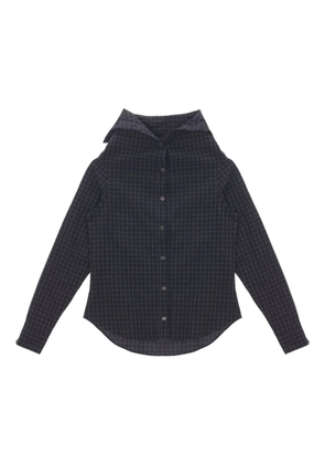 OUR LEGACY checked long-sleeve shirt - Black